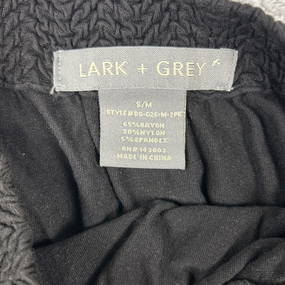 Lark + Grey Smocked Strapless Maxi Casual Dress S/M Black Stretch - Picture 5 of 5